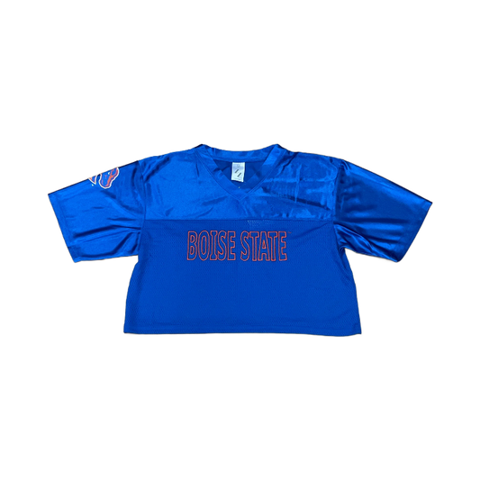 Boise State Broncos ZooZatz Women's Cropped Jersey (Blue)