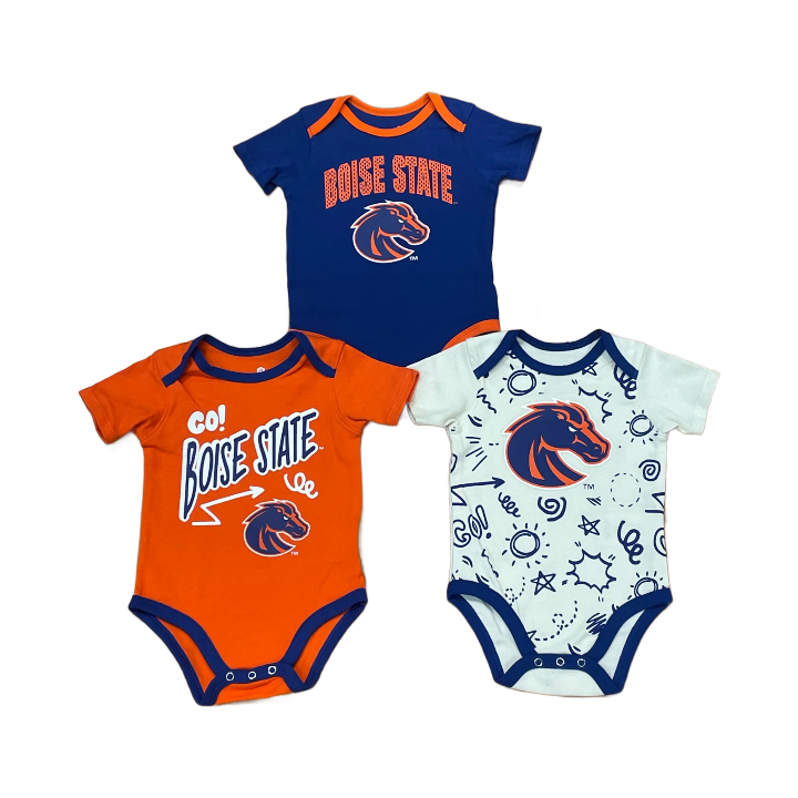 Boise State Broncos Gen2 Infant Onesie 3 Pack Set