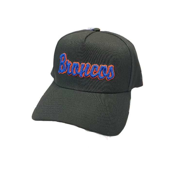 Boise State Broncos New Era Script 9Fifty A-Frame Snapback Hat (Black)