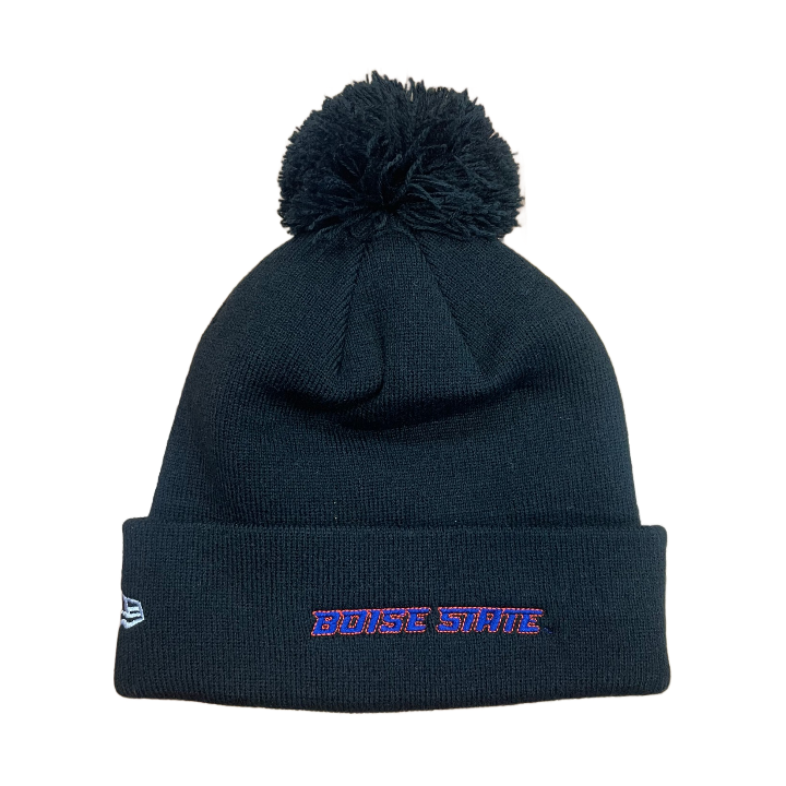 Boise State Broncos New Era Bronco Pom Beanie (Black)