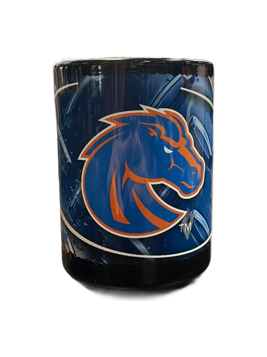 Boise State Broncos Memory Company 15oz Diamond Plate Mug (Black)