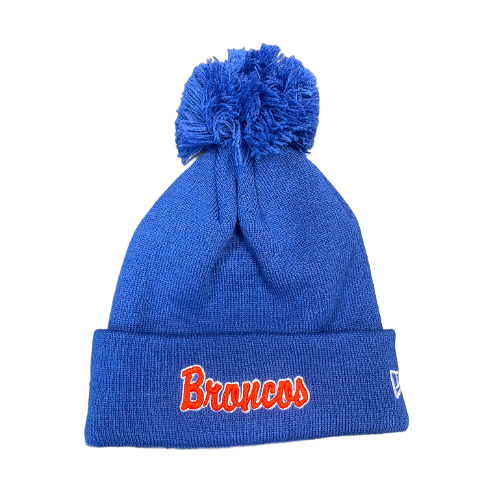 Boise State Broncos New Era Retro Pom Beanie (Blue)