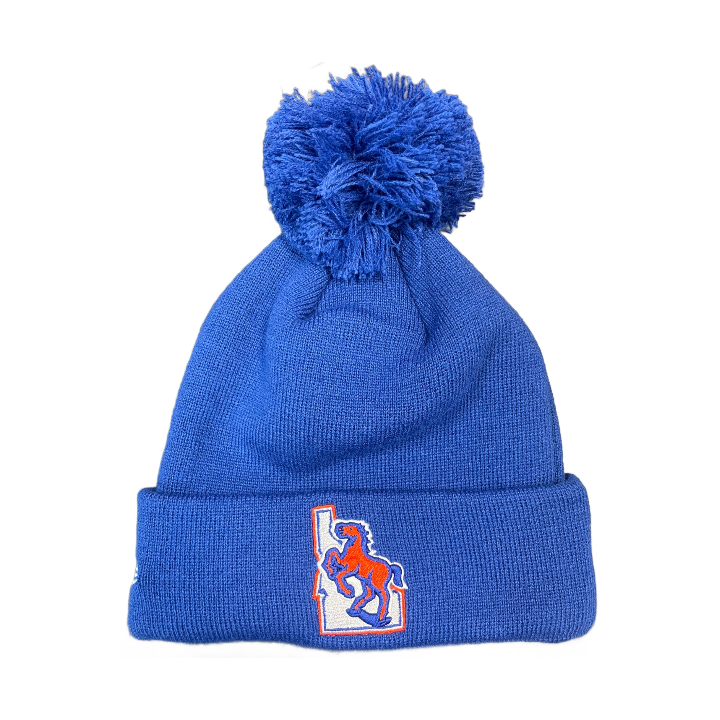 Boise State Broncos New Era Retro Pom Beanie (Blue)