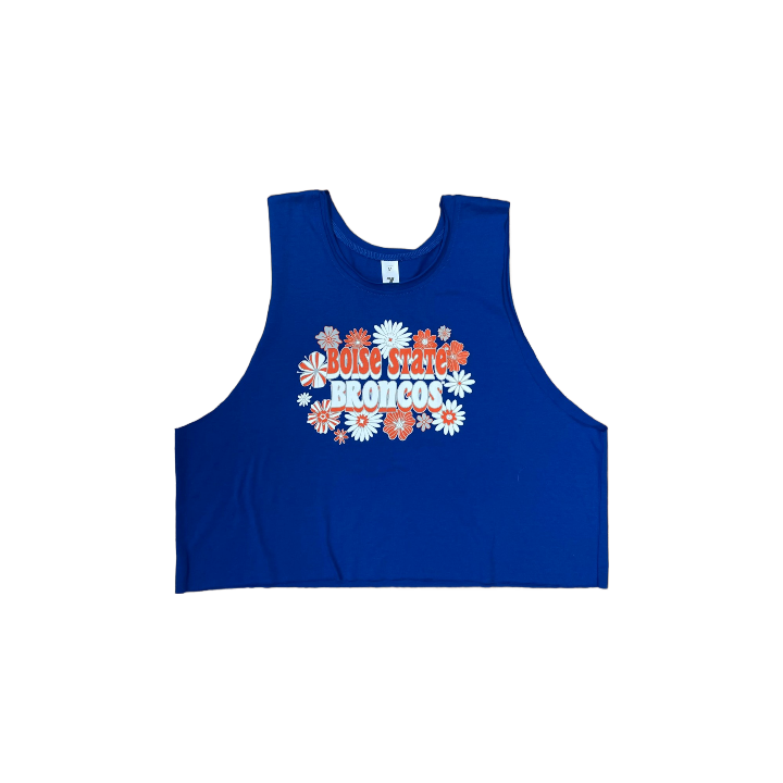 Boise State Broncos ZooZatz Women's Cropped Tank Top (Blue)