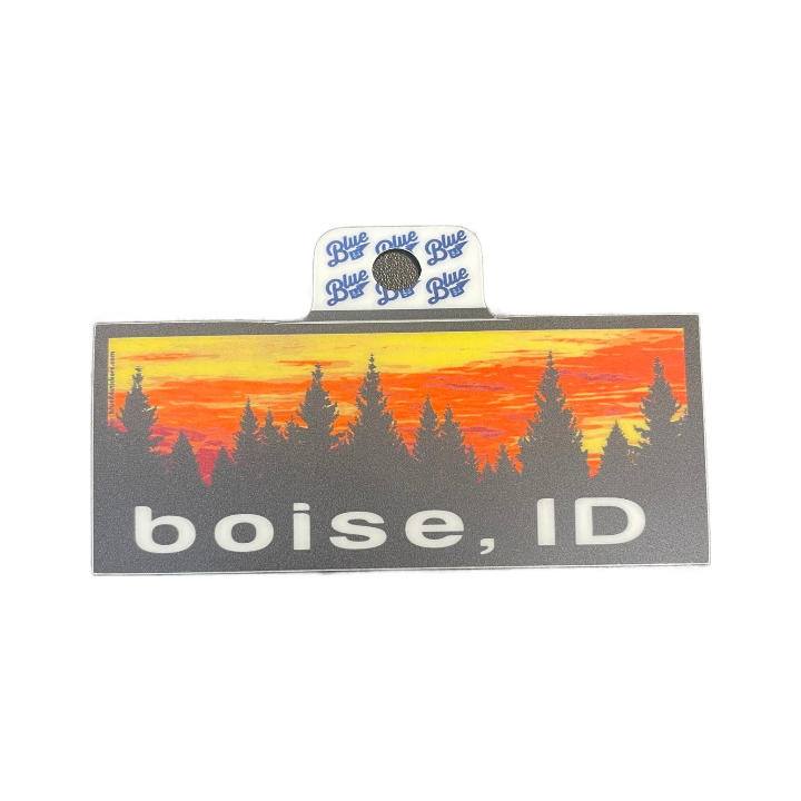 Boise State Broncos Blue84 Sunset Sticker (Black)