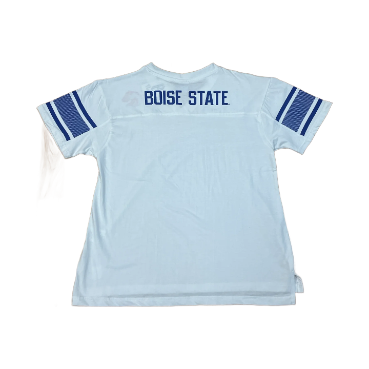 Boise State Broncos Pressbox Women's Jersey T-Shirt (White)