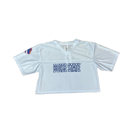 Boise State Broncos ZooZatz Women's Cropped Jersey (White)