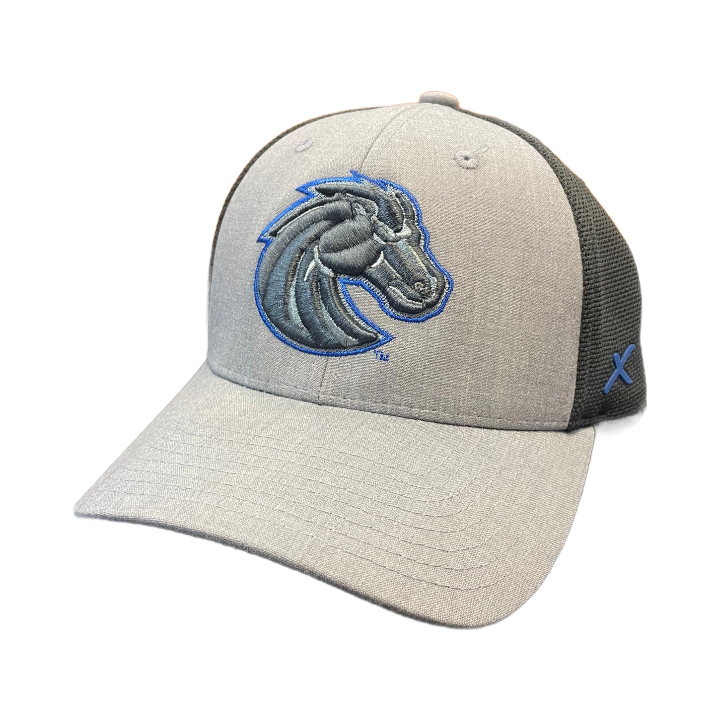 Boise State Broncos CapX Bronco Mesh Flex Fit Hat (Grey)