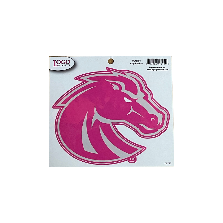 Boise State Broncos Logo Products 6x5 Bronco Decal (Pink)