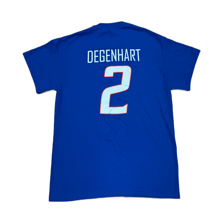 Boise State Broncos Select Men's "Degenhart" Name and Number Basketball Tee (Blue)