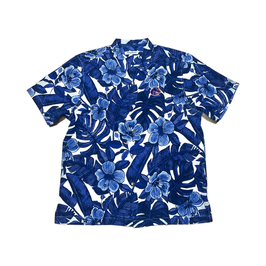 Boise State Broncos Tommy Bahama Floral Lush Button Up Shirt (Blue/White)