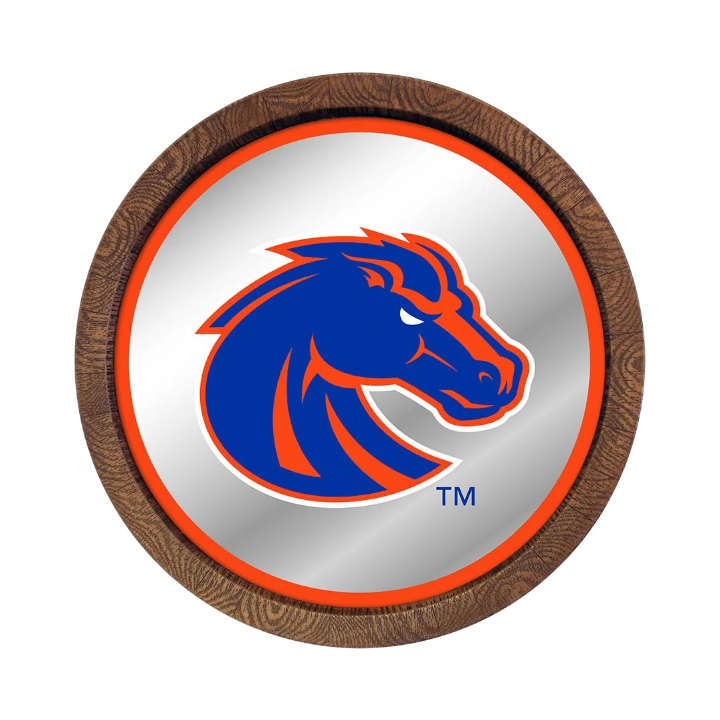 Boise State Broncos The Fan Brand Bronco Mirrored Barrel Top Wall Sign (Orange)