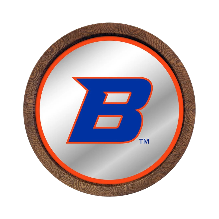 Boise State Broncos The Fan Brand B Mirrored Barrel Top Wall Sign (Orange)