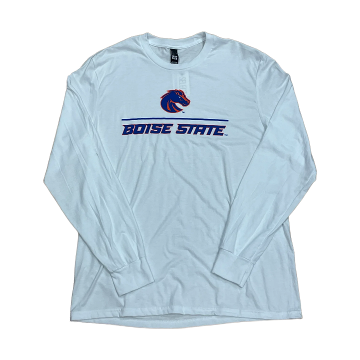Boise State Broncos Select Men's District Long Sleeve T-Shirt (White)