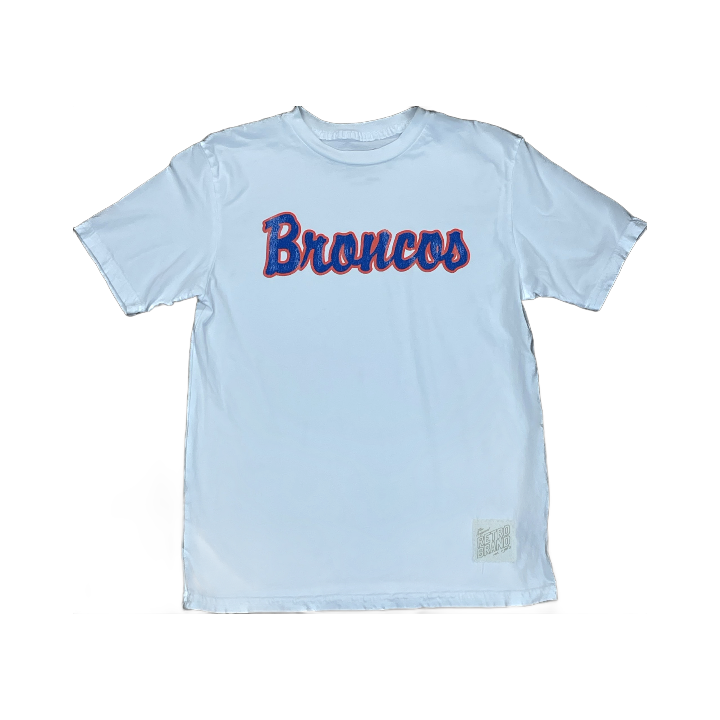 White sales broncos shirt