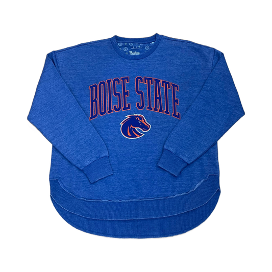 Boise State Broncos Pressbox Women's Crewneck Sweatshirt (Blue)