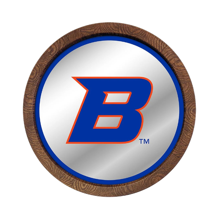 Boise State Broncos The Fan Brand B Mirrored Barrel Top Wall Sign (Blue)