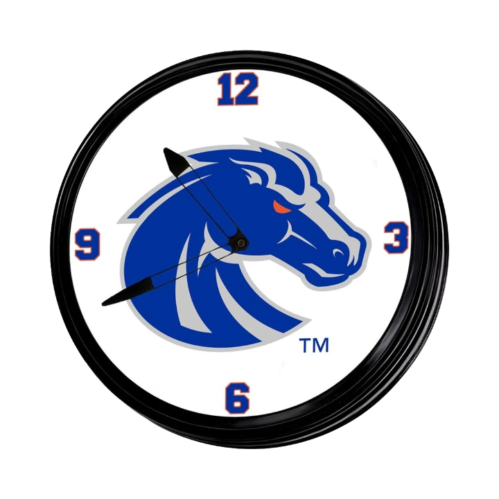 Boise State Broncos The Fan Brand Retro Lighted Wall Clock (Blue/Grey)