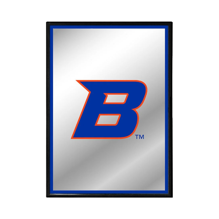 Boise State Broncos The Fan Brand B Framed Mirrored Wall Sign (Blue)