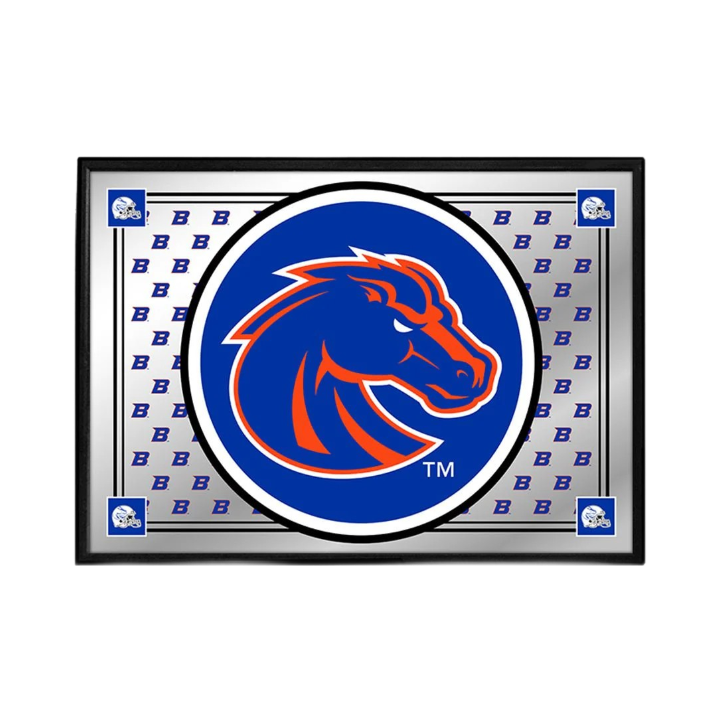 Boise State Broncos The Fan Brand Team Spirit Framed Mirrored Wall Sign (Silver)