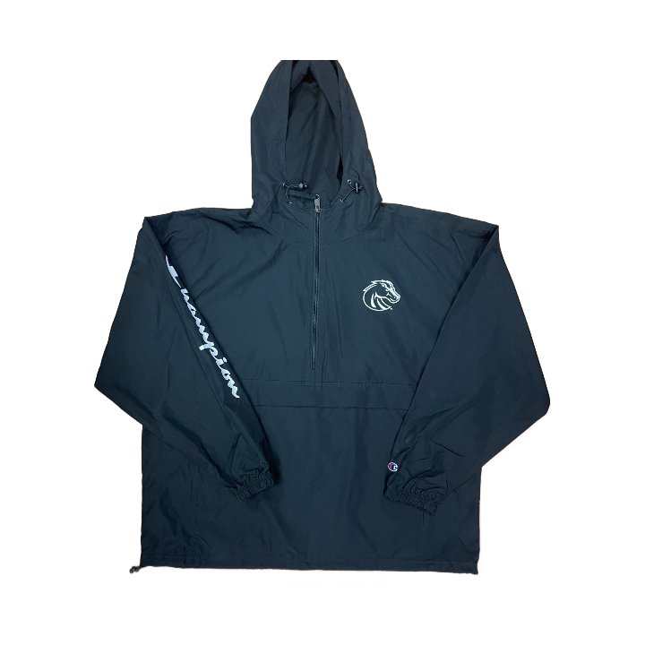 Boise State Broncos Champion Men's 1/2 Zip Windbreaker (Black)