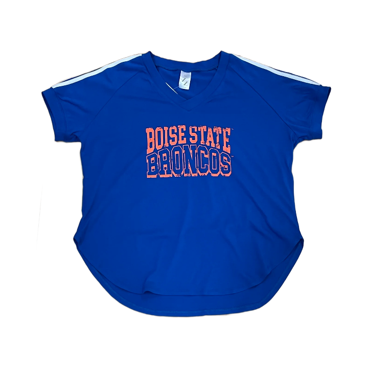 Boise State Broncos ZooZatz Women's V-Neck T-Shirt (Blue)
