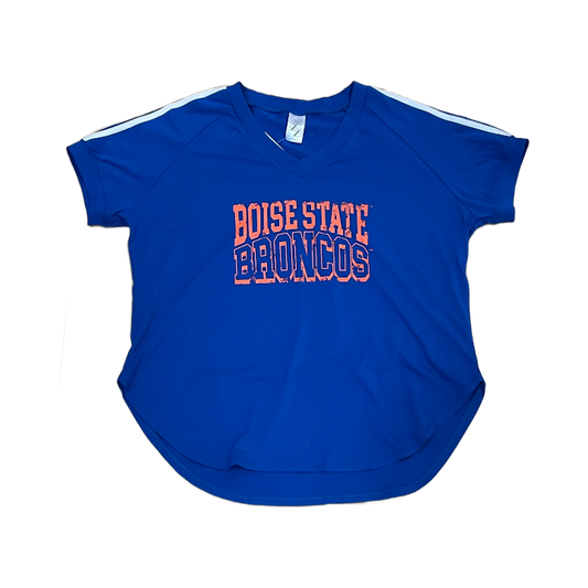 Boise State Broncos ZooZatz Women's V-Neck T-Shirt (Blue)