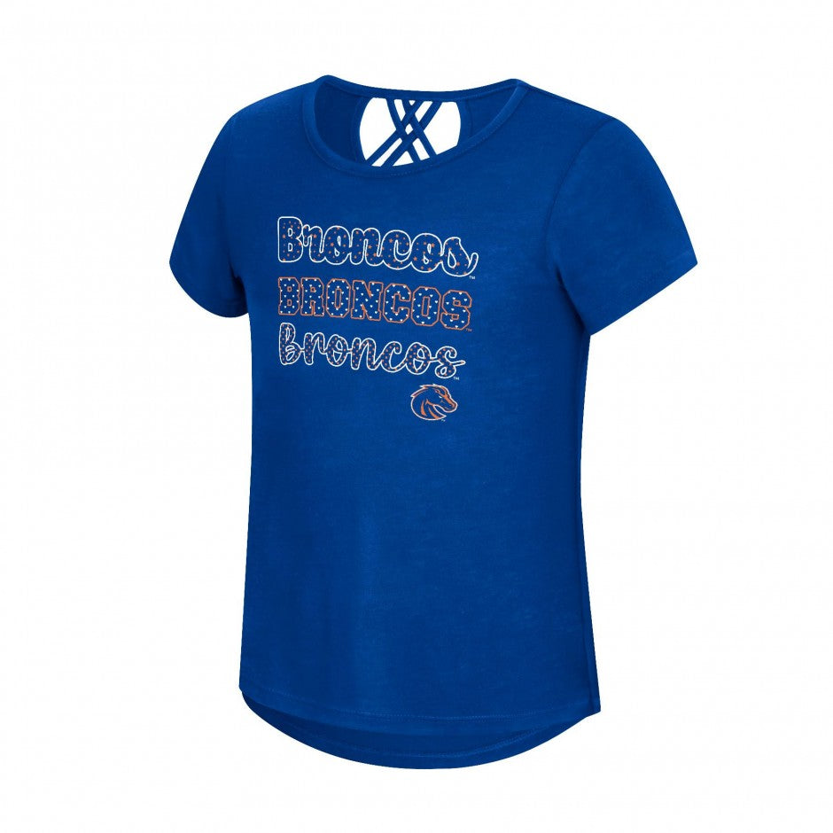 Boise State Broncos Colosseum Girls' Katie Strappy T-Shirt (Blue)