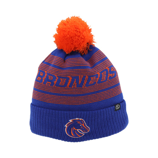 Boise State Broncos Zephyr "Broncos" Beanie (Blue/Orange)