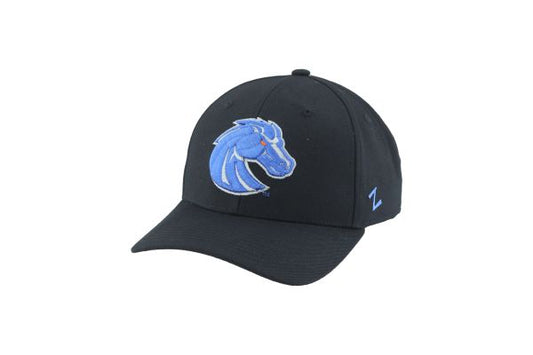 Boise State Broncos Zephyr Blue Bronco Curved Fitted Hat (Black)