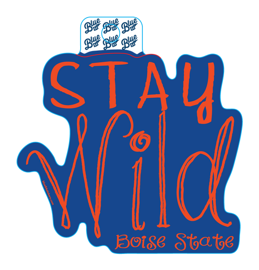 Boise State Broncos Blue84 "Stay Wild" Sticker (Blue)