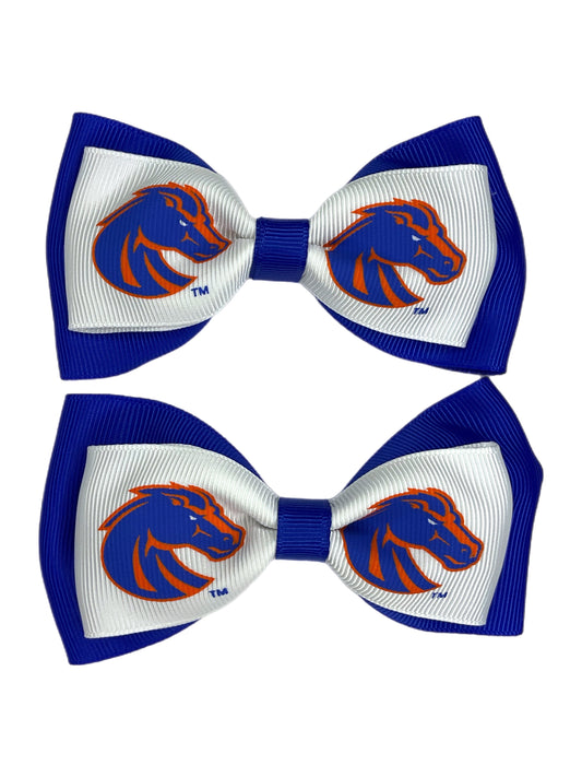 Boise State Broncos USA Bows Pair of Hair Clip Bows
