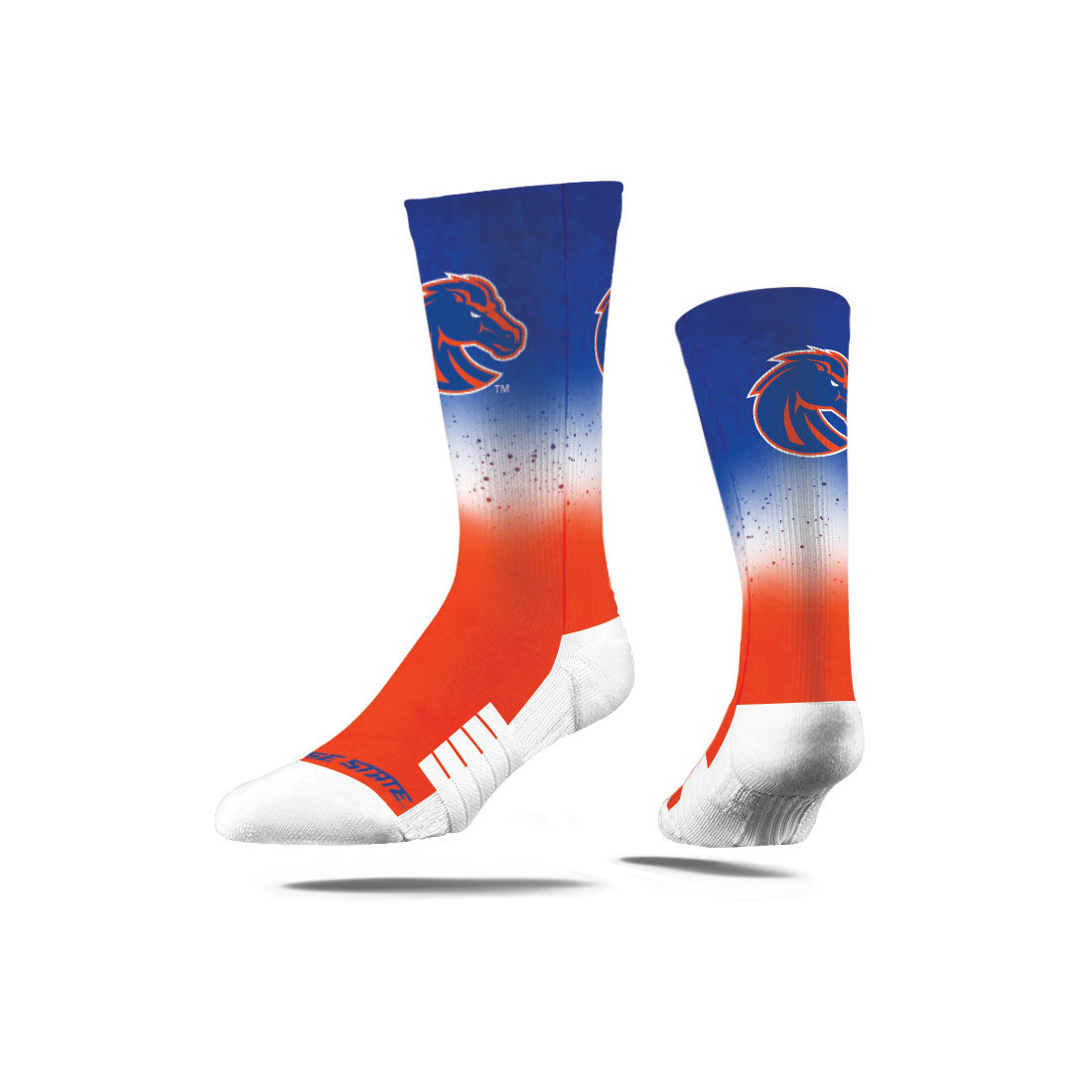 Boise State Broncos Strideline Gradient Crew Socks (Blue/Orange)