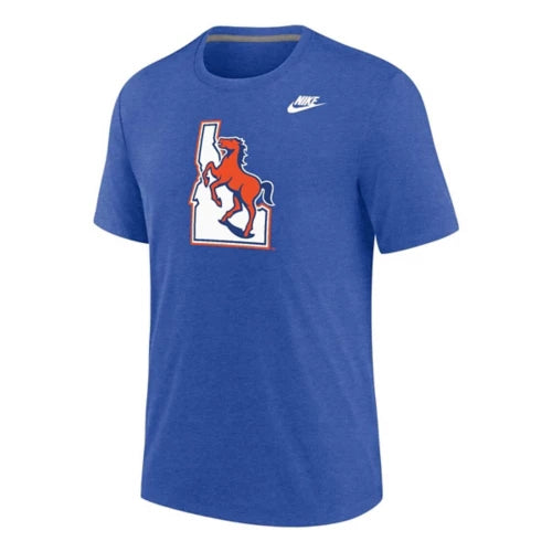 Boise State Broncos Nike Men's Tri-Blend Vault Logo T-Shirt (Blue)