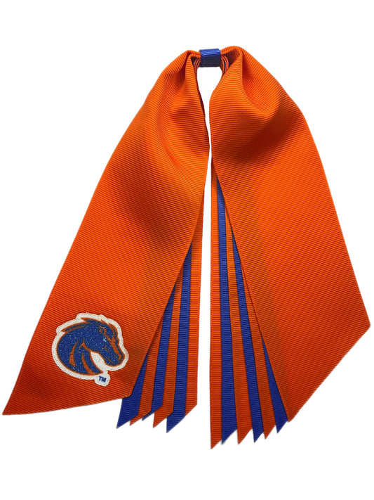 Boise State Broncos USA Bows Glitter Ponytail Streamer (Orange)