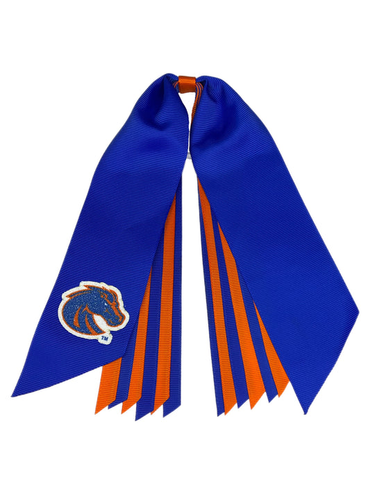 Boise State Broncos USA Bows Glitter Ponytail Streamer (Blue)