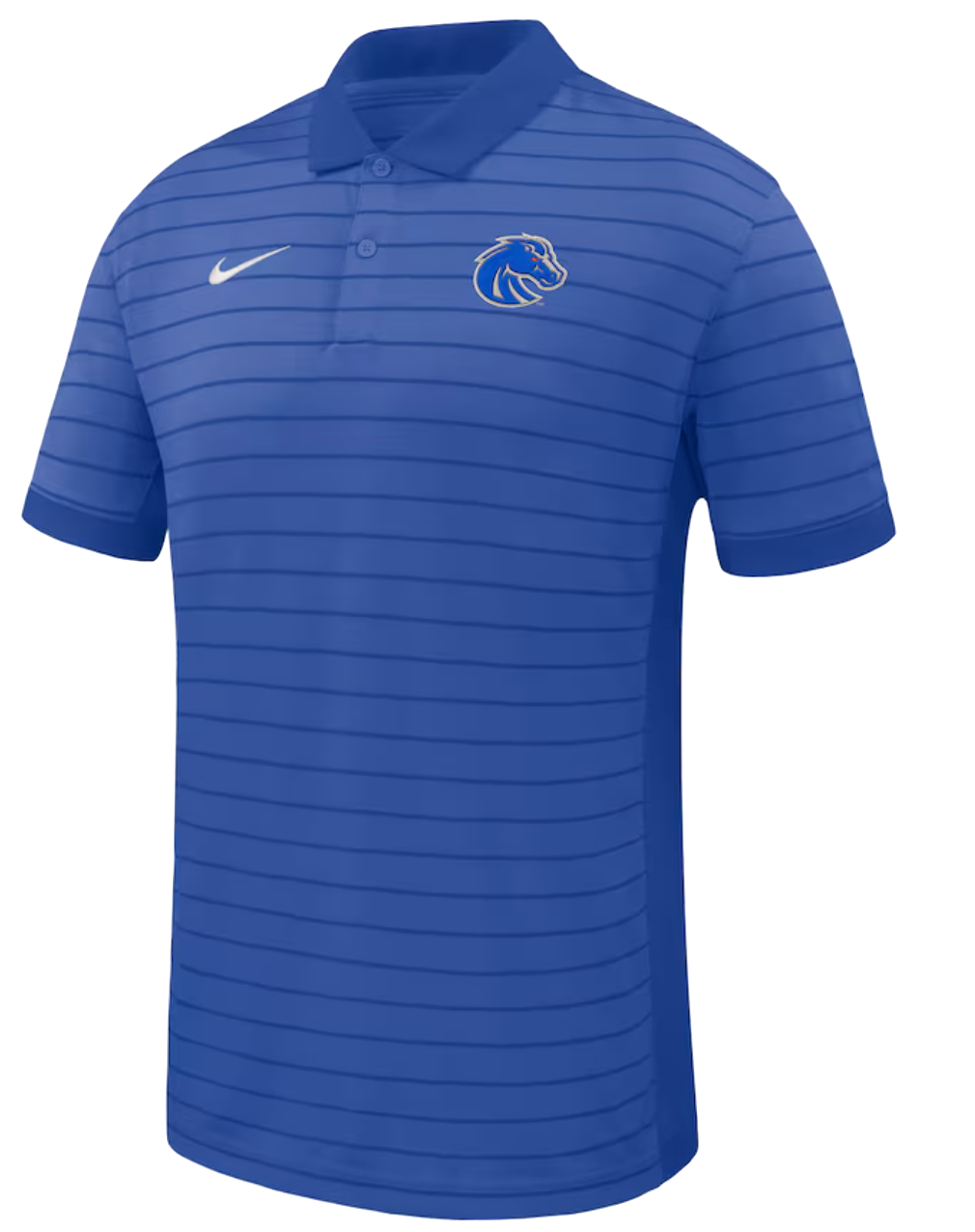 Boise State Broncos Nike Men's Striped On-Field Dri-Fit Polo (Blue)