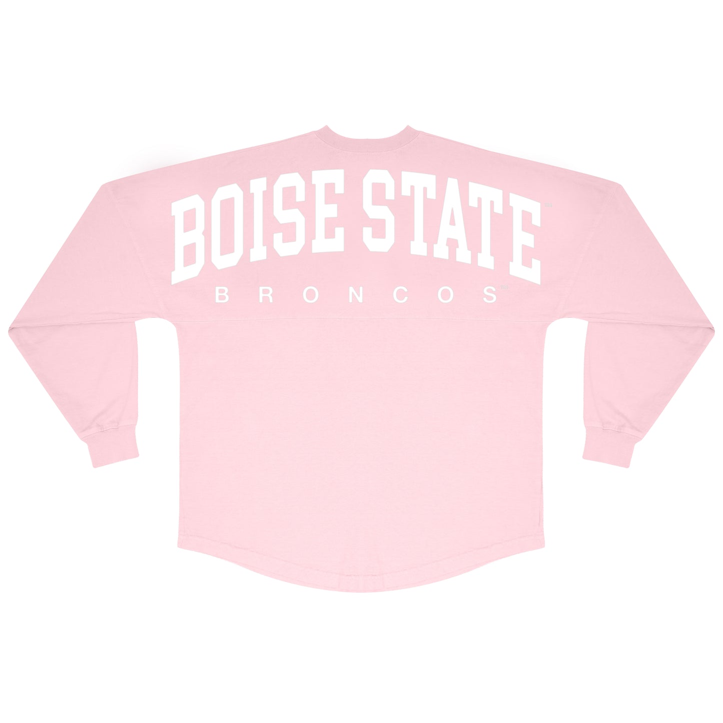 Boise State Broncos Spirit Jersey Unisex Oversized Crewneck (Pink)