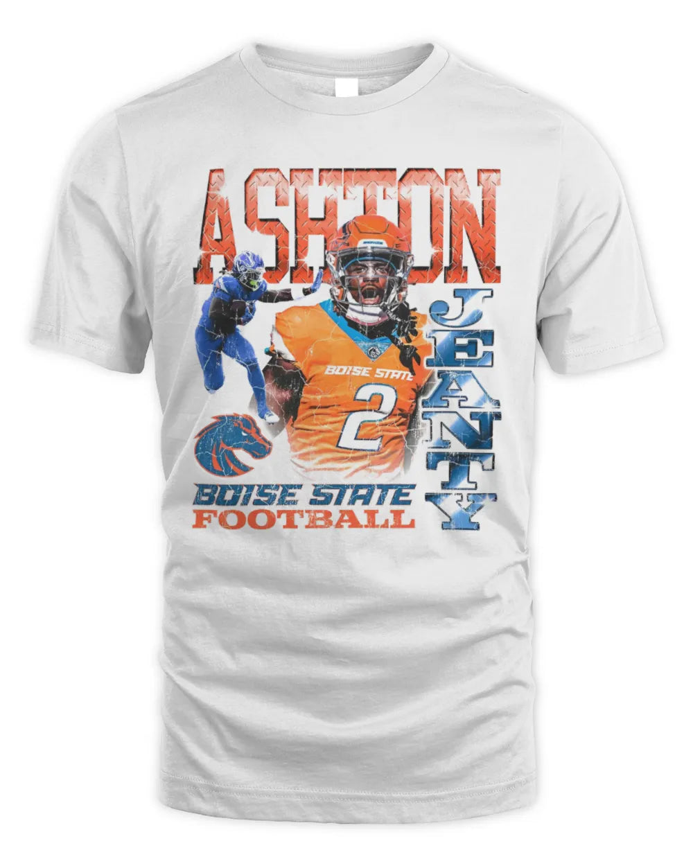 Boise State Broncos Urban Champs Men's Ashton Jeanty T-Shirt (White)