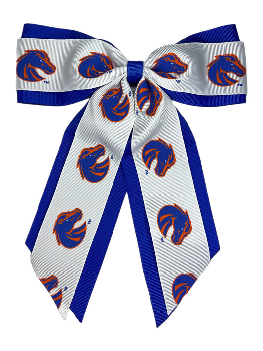 Boise State Broncos USA Bows Jumbo Bow (White/Blue)