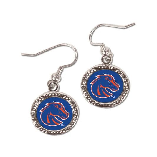 Boise State Broncos Wincraft Round Carded Dangle Earrings (Blue)