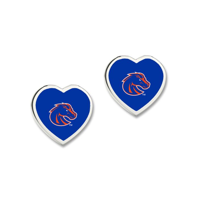 Boise State Broncos Wincraft Heart Stud Earrings (Blue)