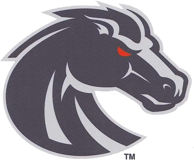 Boise State Broncos Logo Products 4.5x3.5 Bronco Decal (Grey)