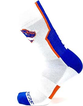 Boise State Broncos Donegal Bay Performance Socks (White/Blue)