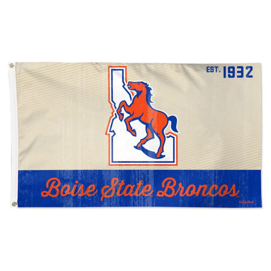 Boise State Broncos Wincraft Deluxe 3x5 Vault Flag (Cream/Blue)
