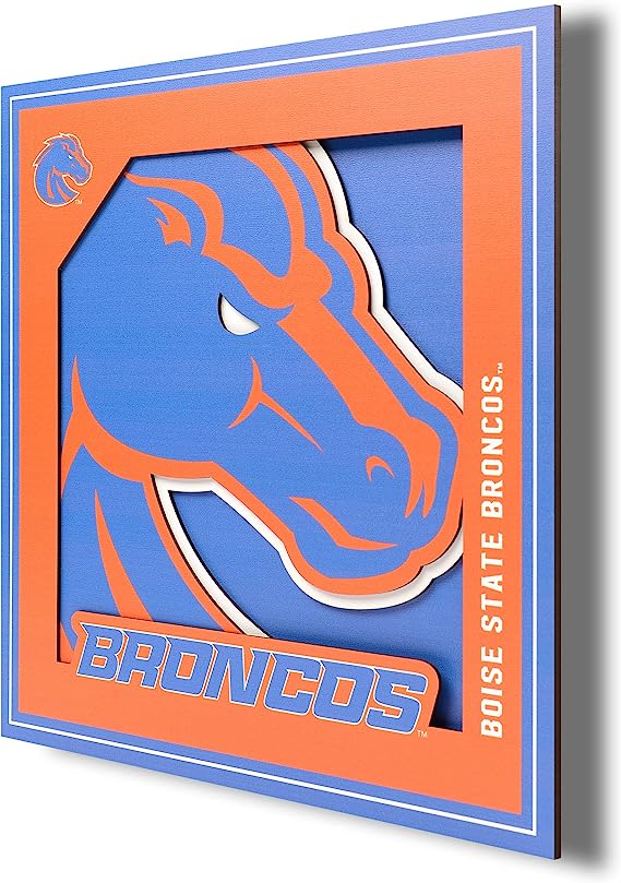 Boise State Broncos You The Fan 12x12 3D Wall Art (Blue/Orange)