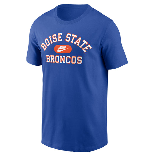 Boise State Broncos Nike Men's Curved "Boise State Broncos" T-Shirt (Blue)