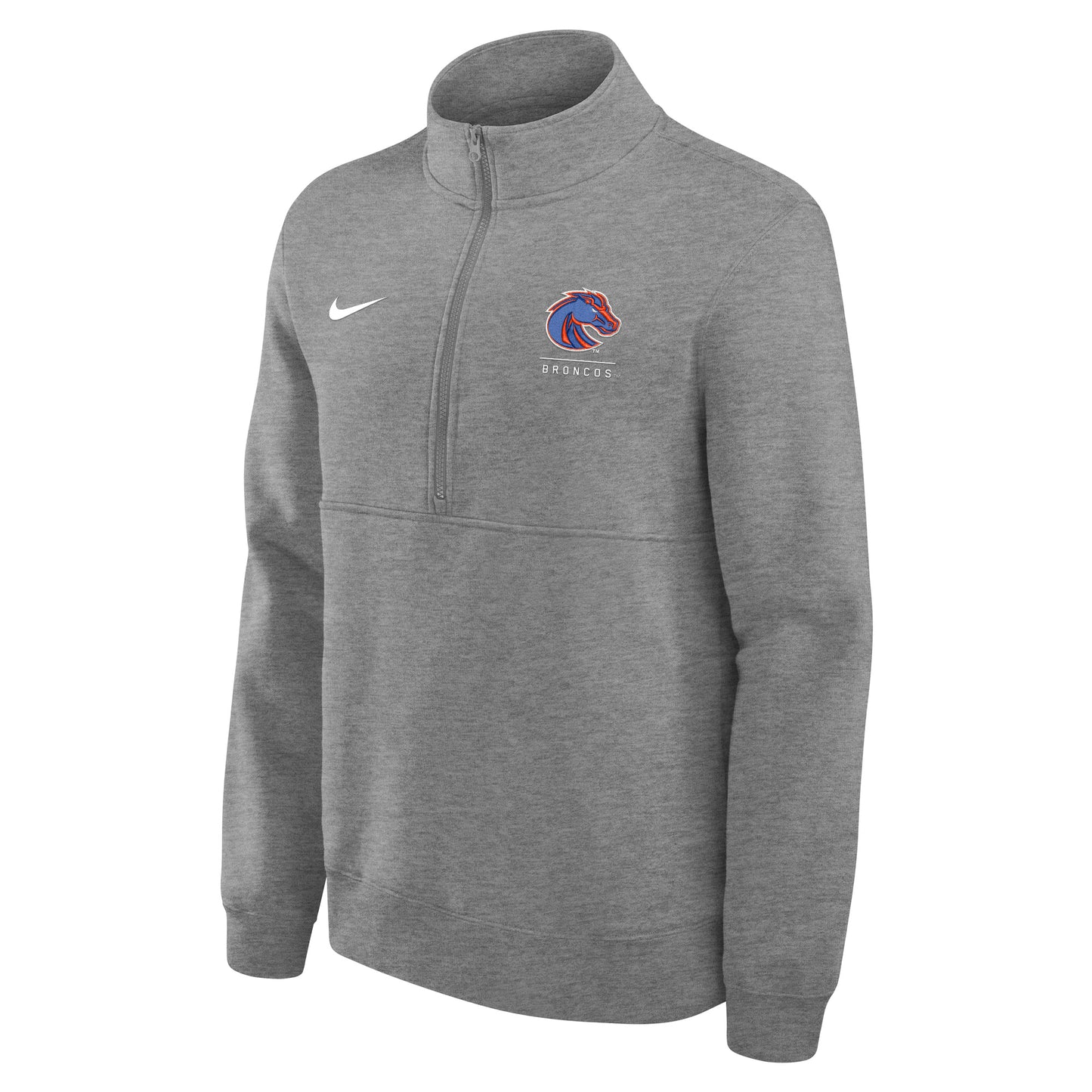 Boise State Broncos Nike Men's 1/2 Zip Sweatshirt (Grey)