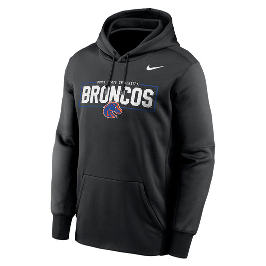 Boise State Broncos Nike Men's "Broncos" Therma Hoodie (Black)