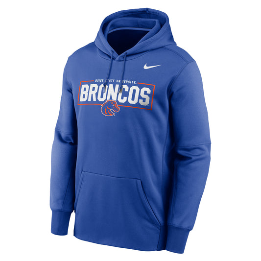 Boise State Broncos Nike Men's "Broncos" Therma Hoodie (Blue)